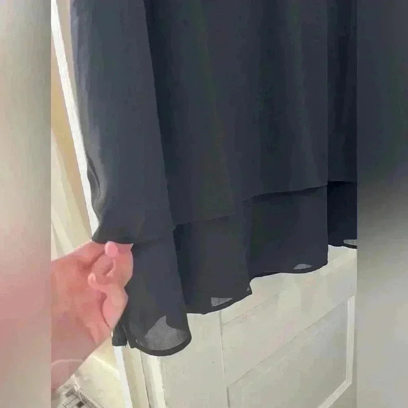 Michael Kors black sheer double lined‎ front fancy tank top size 3X - Picture 5 of 10